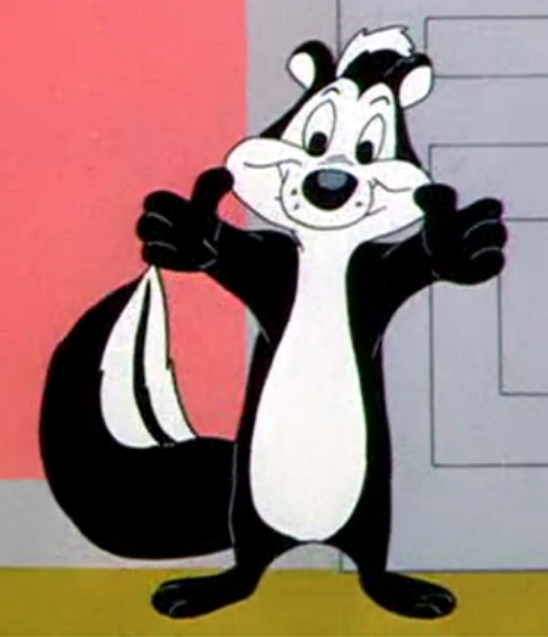 pepe le pew's thumbs up Blank Meme Template