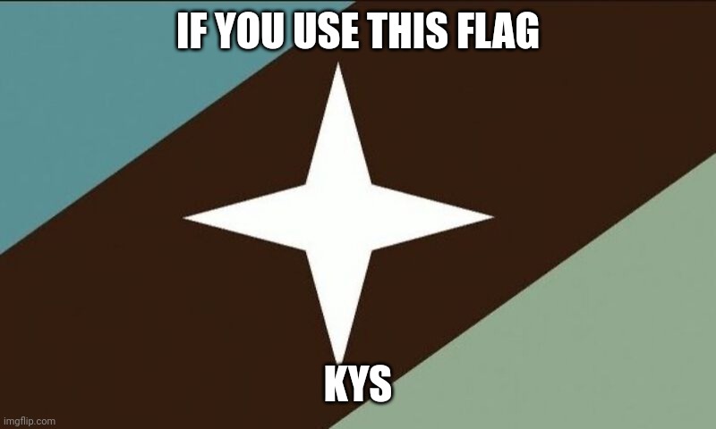 Please | IF YOU USE THIS FLAG; KYS | image tagged in flag of evil | made w/ Imgflip meme maker