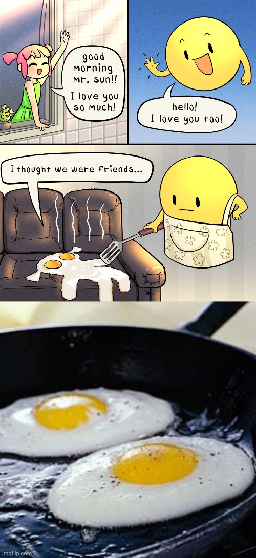Egg | image tagged in fried eggs,egg,sun,memes,comics,comics/cartoons | made w/ Imgflip meme maker