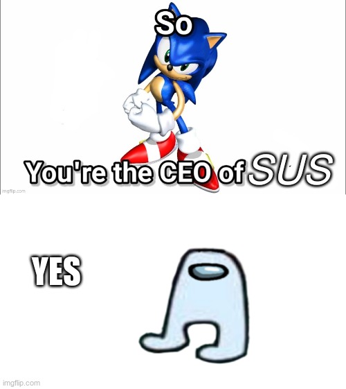 so you're the CEO of | SUS; YES | image tagged in so you're the ceo of | made w/ Imgflip meme maker