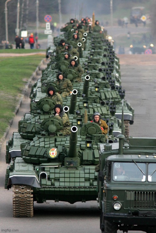 Russian Tank Parade 3 | image tagged in russian tank parade 3 | made w/ Imgflip meme maker
