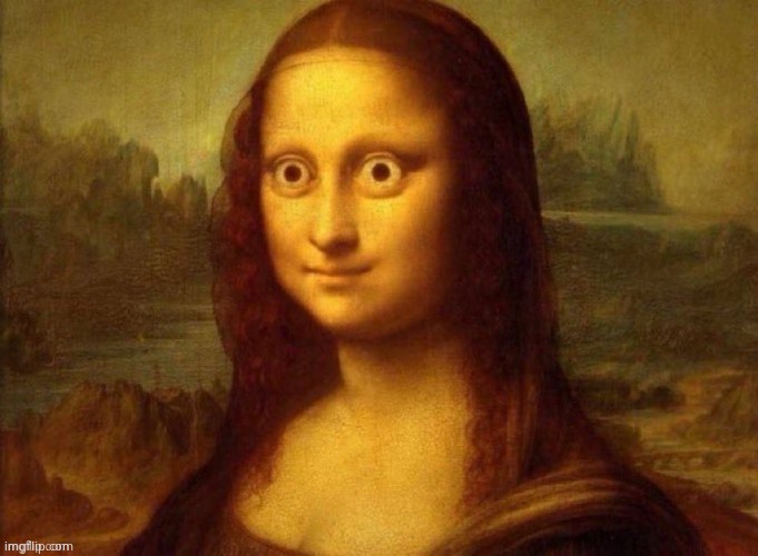 Surprised Mona Lisa | image tagged in surprised mona lisa | made w/ Imgflip meme maker