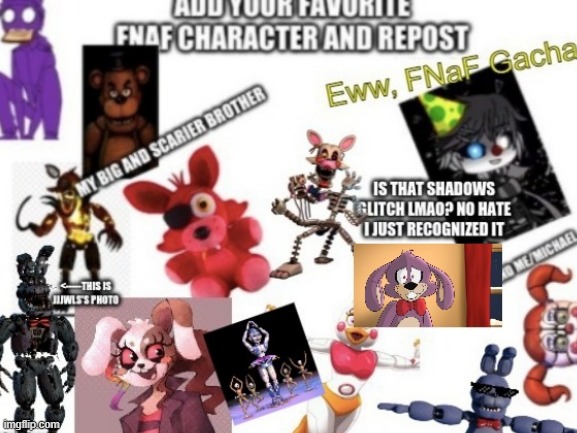 oh wow this is going a long way (mine is bonnie under mangle)(add yours and repost) | image tagged in fnaf,fnaf bonnie,repost your favorite fnaf character,fnaf 1 | made w/ Imgflip meme maker