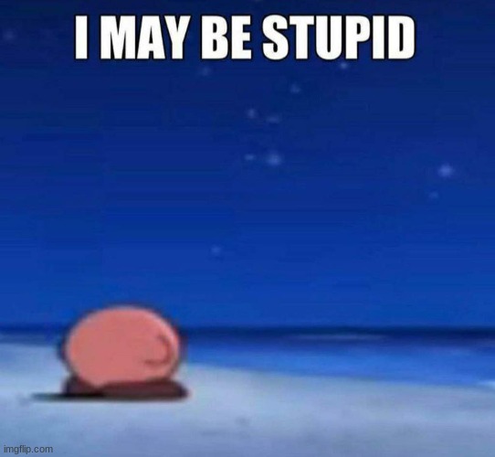 I may be stupid. | made w/ Imgflip meme maker