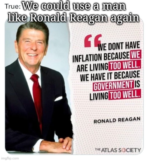 Win One For The Gipper! |  We could use a man like Ronald Reagan again | image tagged in republicans,rule,libtards,suck,moose | made w/ Imgflip meme maker