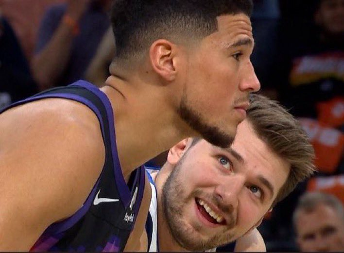 Luka Doncic and Devin Booker Blank Meme Template