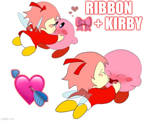 Ribbon Kirby | RIBBON 🎀 + KIRBY; 💘 | image tagged in ribbon kirby | made w/ Imgflip meme maker