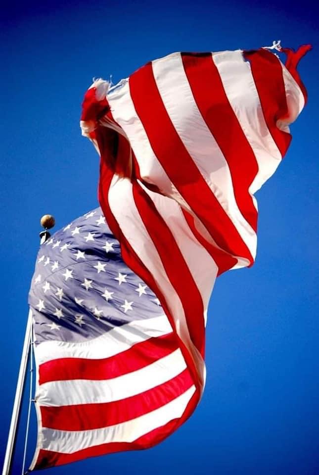 American flag waving Blank Meme Template