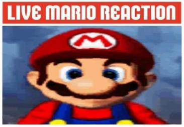 Live Mario reaction Blank Meme Template