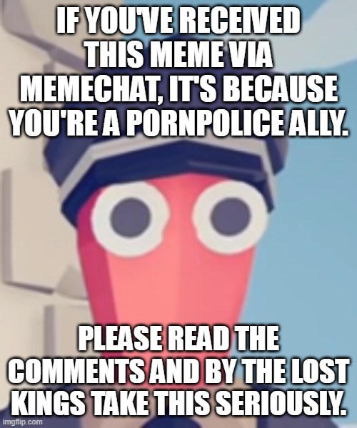 TABS Stare | IF YOU'VE RECEIVED THIS MEME VIA MEMECHAT, IT'S BECAUSE YOU'RE A PORNPOLICE ALLY. PLEASE READ THE COMMENTS AND BY THE LOST KINGS TAKE THIS SERIOUSLY. | image tagged in tabs stare | made w/ Imgflip meme maker