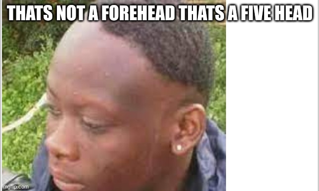 THATS NOT A FOREHEAD THATS A FIVE HEAD | made w/ Imgflip meme maker