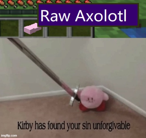 WHY WOULD YOU DO THAT | image tagged in kirby has found your sin unforgivable,minecraft,memes,funny,unfunny,kirby | made w/ Imgflip meme maker