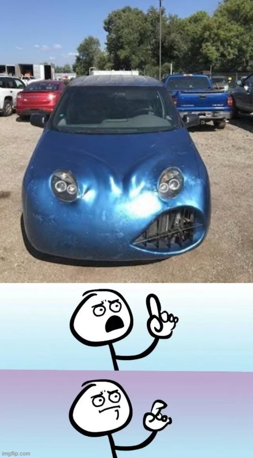 angry car | image tagged in speechless stickman | made w/ Imgflip meme maker