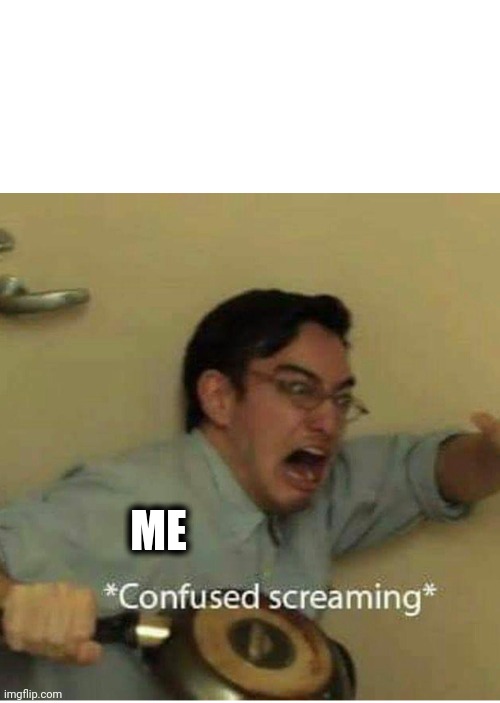 ME | image tagged in confused screaming | made w/ Imgflip meme maker