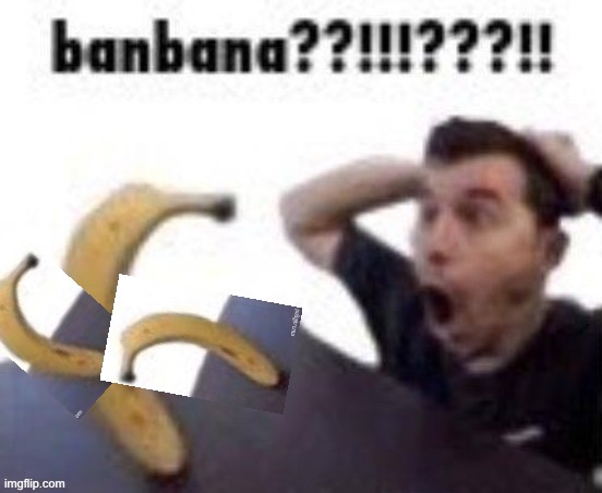 banbana??!!!???!! | image tagged in banbana | made w/ Imgflip meme maker