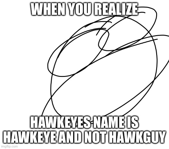 I thought this when I was younger | WHEN YOU REALIZE; HAWKEYES NAME IS HAWKEYE AND NOT HAWKGUY | image tagged in wait a f king minute | made w/ Imgflip meme maker