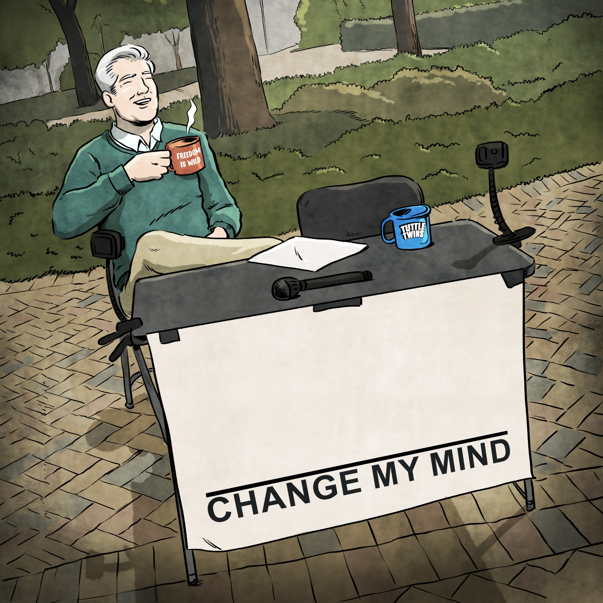 Change My Mind - Fred Blank Meme Template