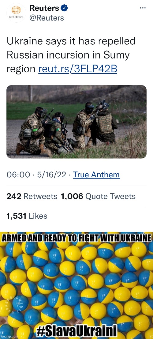 This is where liberals get their news. And these “soldiers” have paintball guns. | image tagged in paintball,stupid liberals,fake news | made w/ Imgflip meme maker