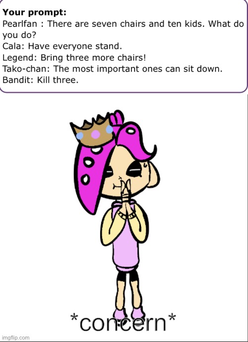 Bandit just wants to kill people ._. | image tagged in pearlfan23 concern | made w/ Imgflip meme maker