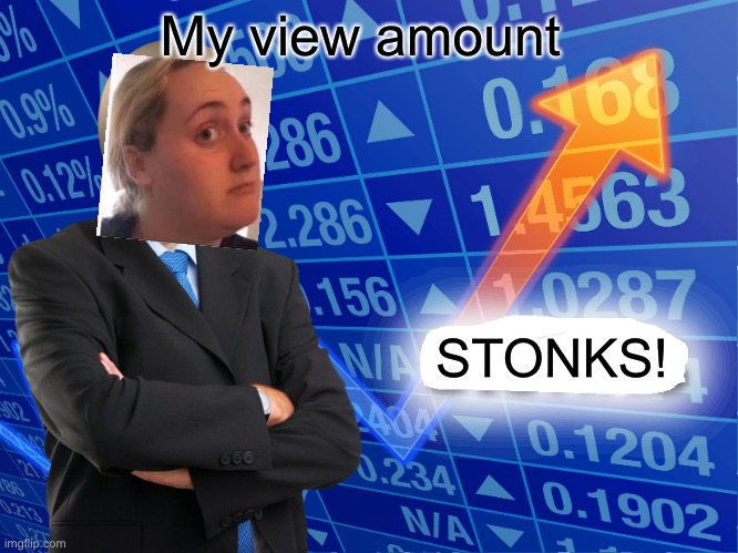 Yep! | My view amount; STONKS! | image tagged in empty stonks | made w/ Imgflip meme maker