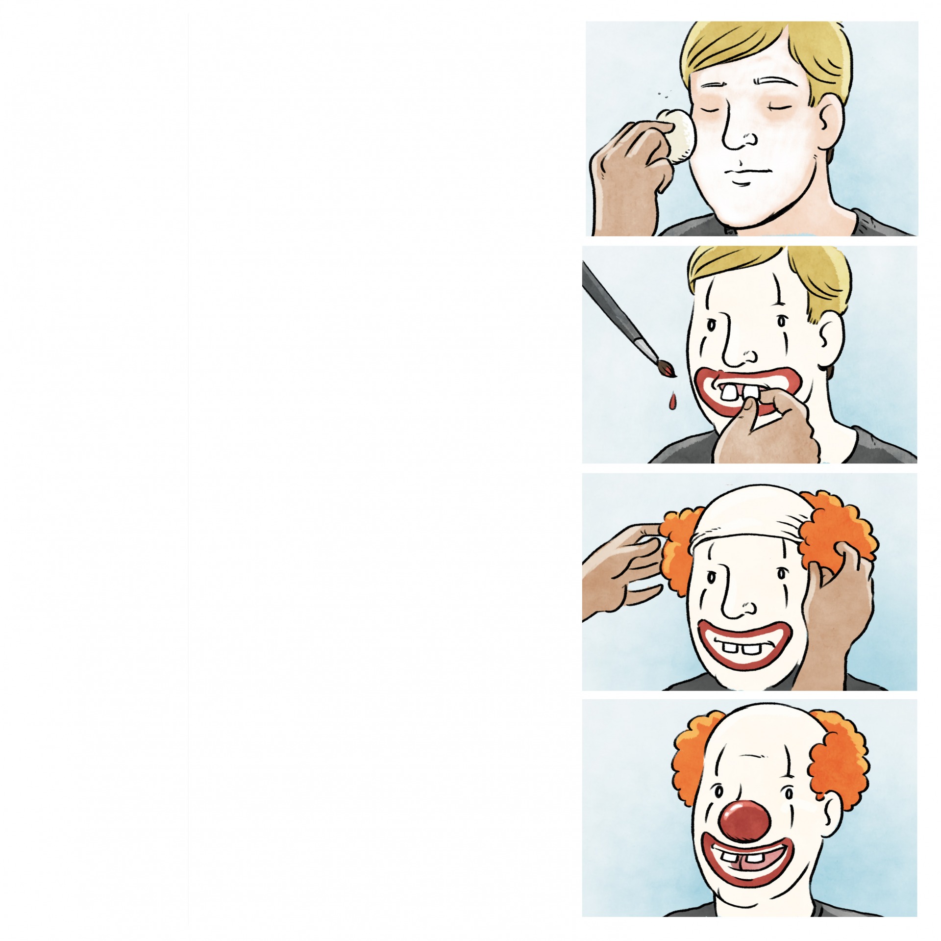 Becoming Kroogy the Clown Blank Meme Template