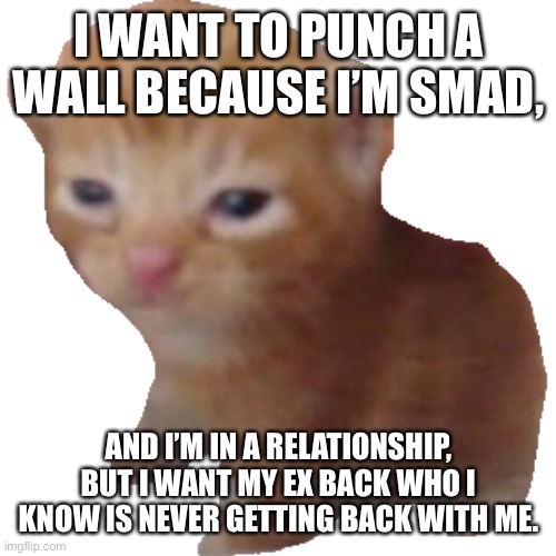 Herbert | I WANT TO PUNCH A WALL BECAUSE I’M SMAD, AND I’M IN A RELATIONSHIP, BUT I WANT MY EX BACK WHO I KNOW IS NEVER GETTING BACK WITH ME. | image tagged in herbert | made w/ Imgflip meme maker