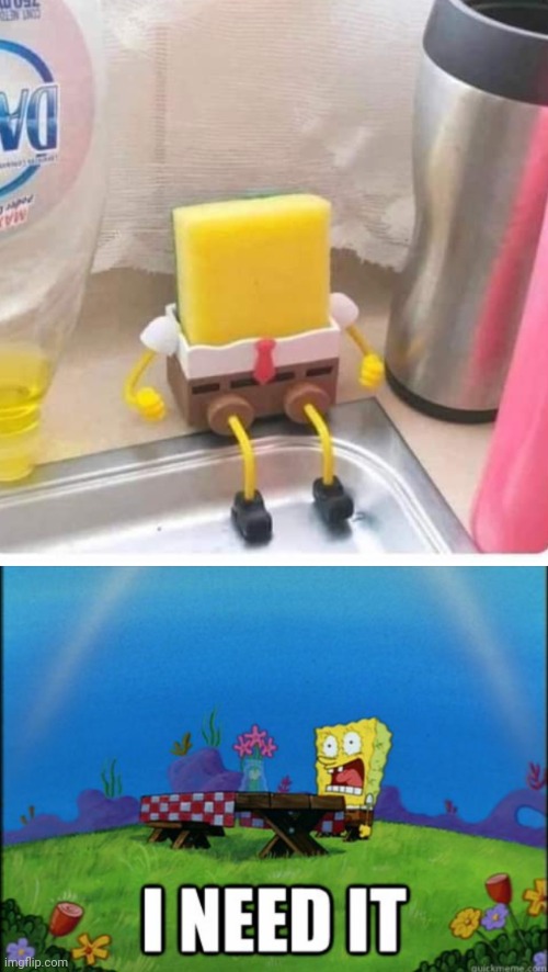 THE PERFECT SPONGE HOLDER | image tagged in spongebob i need it,spongebob,spongebob squarepants,sponge | made w/ Imgflip meme maker