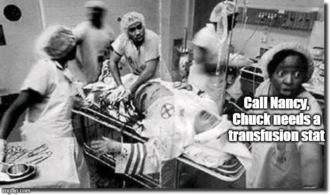 Call Nancy, Chuck needs a transfusion stat | made w/ Imgflip meme maker
