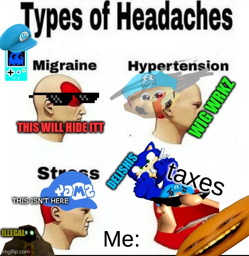 types of headache - Imgflip