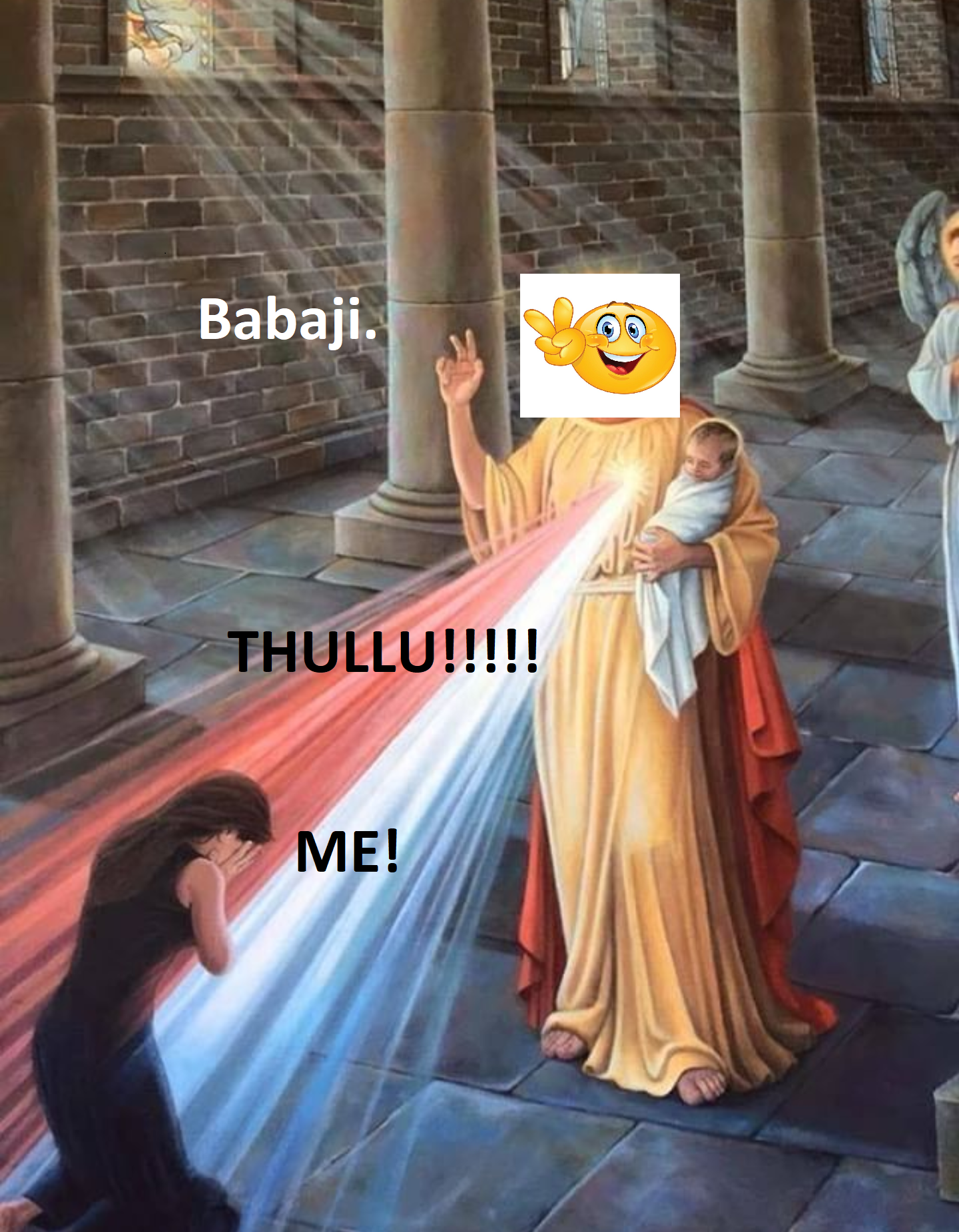 High Quality Babaji ka Thullu Blank Meme Template