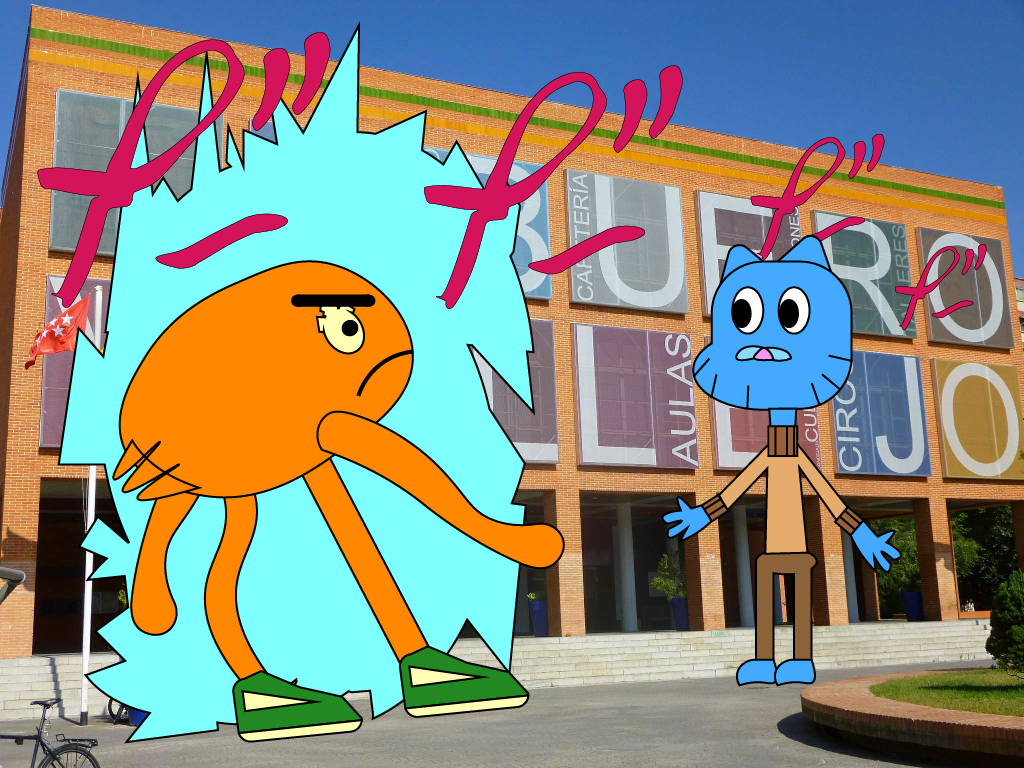 High Quality Darwin and Gumball Jojo Reference Blank Meme Template