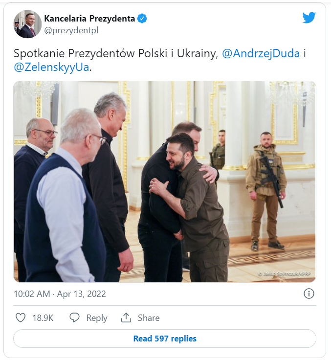 Polish President solidarity with Ukraine Blank Meme Template