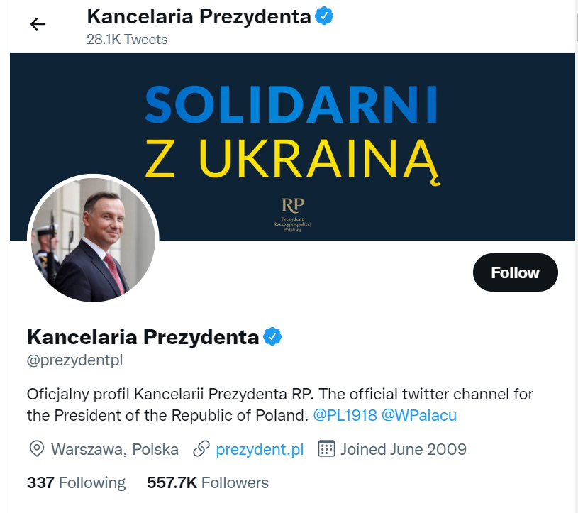 High Quality Polish President solidarity with Ukraine Blank Meme Template