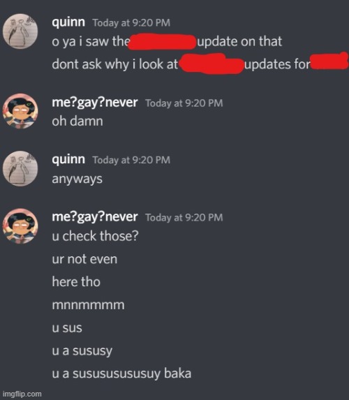 my friend is odd | image tagged in sus,discord | made w/ Imgflip meme maker