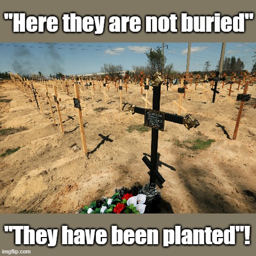 War Effect | "Here they are not buried"; "They have been planted"! | image tagged in ukraine | made w/ Imgflip meme maker