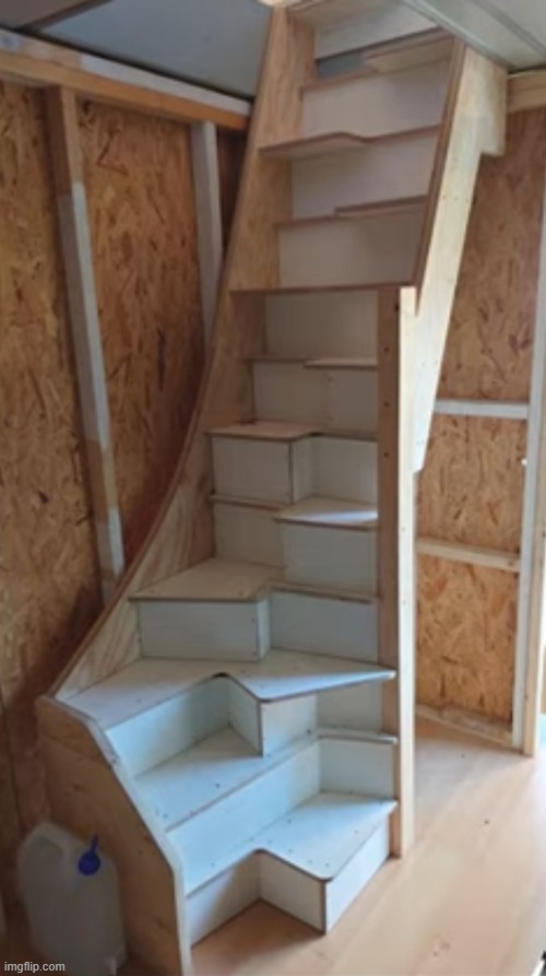 how would anyone use these stairs without falling | image tagged in you had one job | made w/ Imgflip meme maker