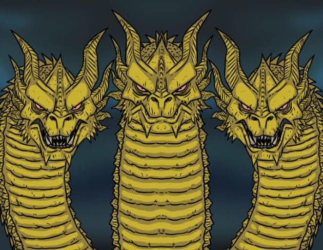Three-headed serious dragon Blank Meme Template