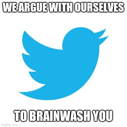 20% Of Twitter users are programedy | WE ARGUE WITH OURSELVES; TO BRAINWASH YOU | image tagged in twitter birds says,sucker,circle of life,liars,manipulated,wha | made w/ Imgflip meme maker