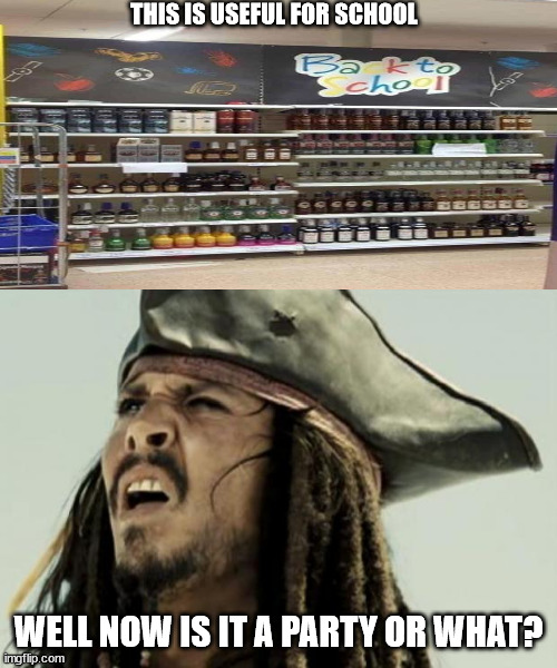 confused dafuq jack sparrow what | THIS IS USEFUL FOR SCHOOL; WELL NOW IS IT A PARTY OR WHAT? | image tagged in confused dafuq jack sparrow what | made w/ Imgflip meme maker