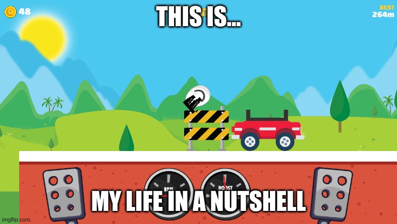 my life | THIS IS... MY LIFE IN A NUTSHELL | image tagged in funny memes | made w/ Imgflip meme maker