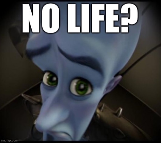 no life? | image tagged in no life | made w/ Imgflip meme maker