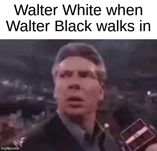 Image Title | Walter White when Walter Black walks in | image tagged in x when x walks in,walter white | made w/ Imgflip meme maker