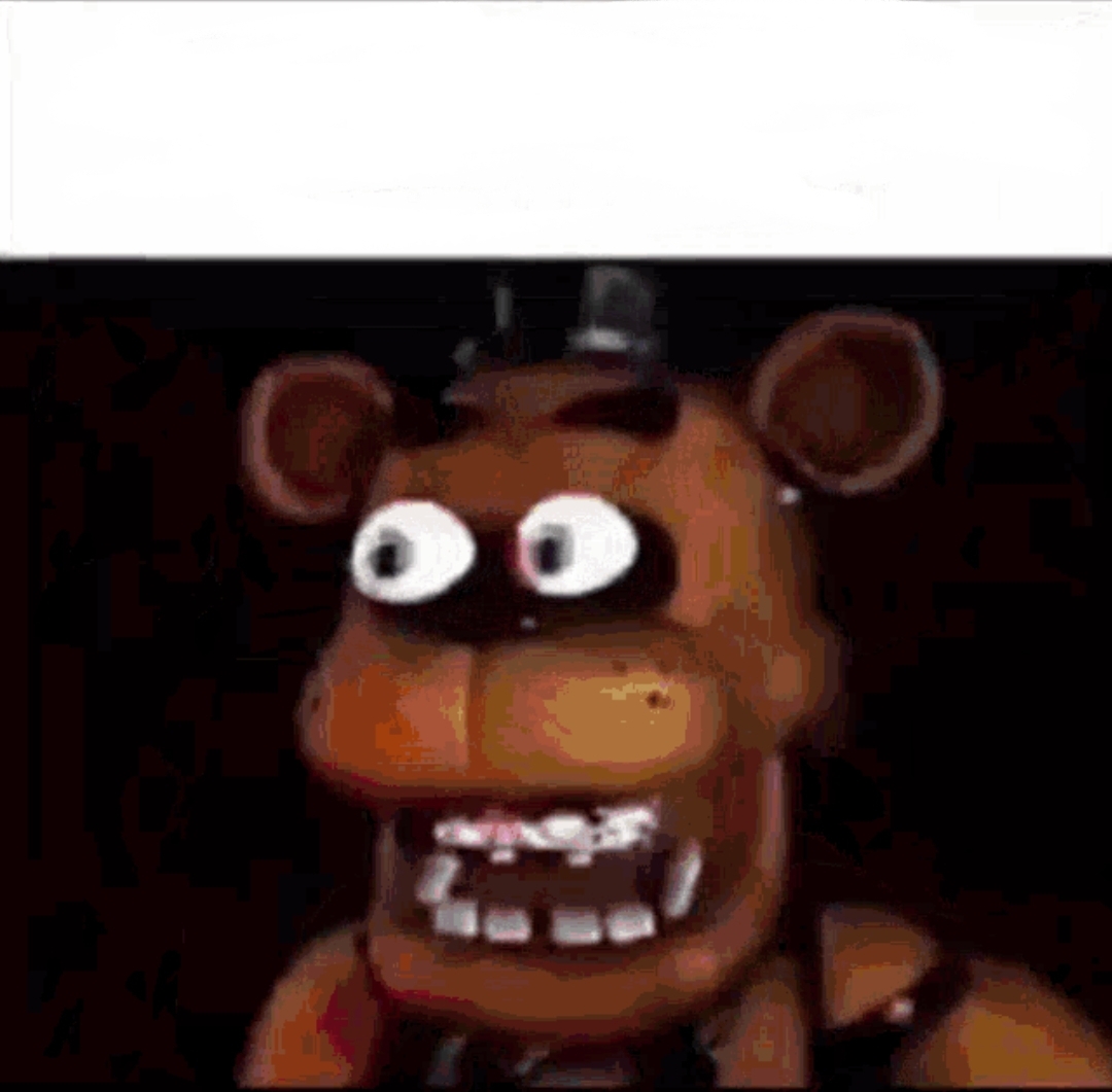 Shocked Freddy Fazbear Blank Meme Template