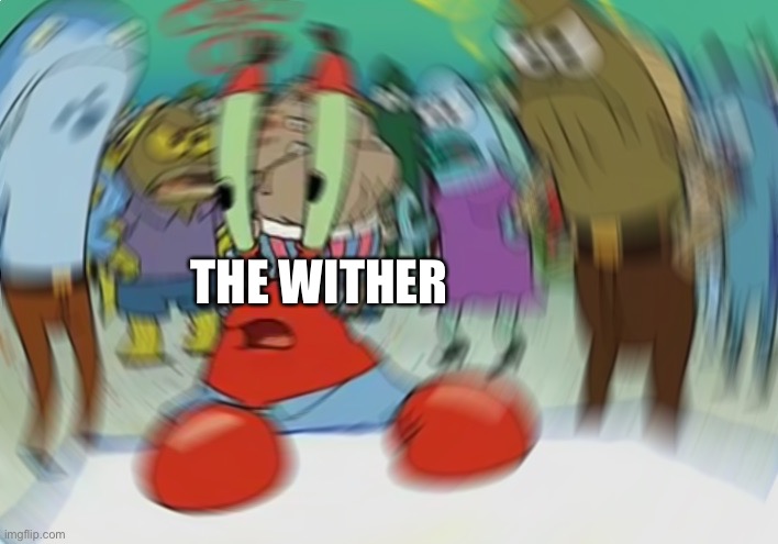 Mr Krabs Blur Meme Meme | THE WITHER | image tagged in memes,mr krabs blur meme | made w/ Imgflip meme maker