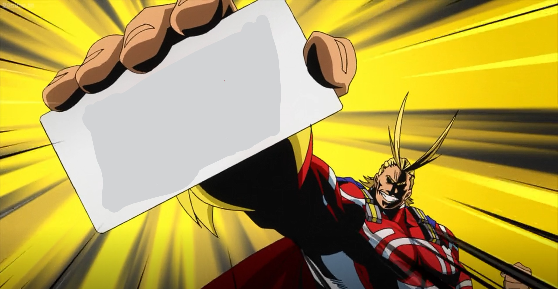All Might Card Blank Meme Template
