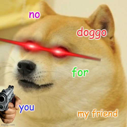 Doge Meme | no doggo for you my friend | image tagged in memes,doge | made w/ Imgflip meme maker