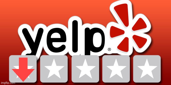 Yelp downvote review Blank Meme Template