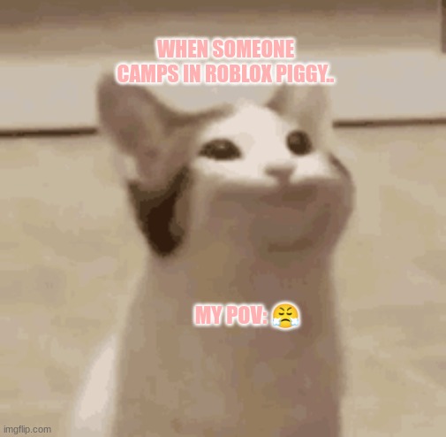 When someone camps in piggy |  WHEN SOMEONE CAMPS IN ROBLOX PIGGY.. MY POV: 😤 | image tagged in roblox,piggy,omg,bruh | made w/ Imgflip meme maker