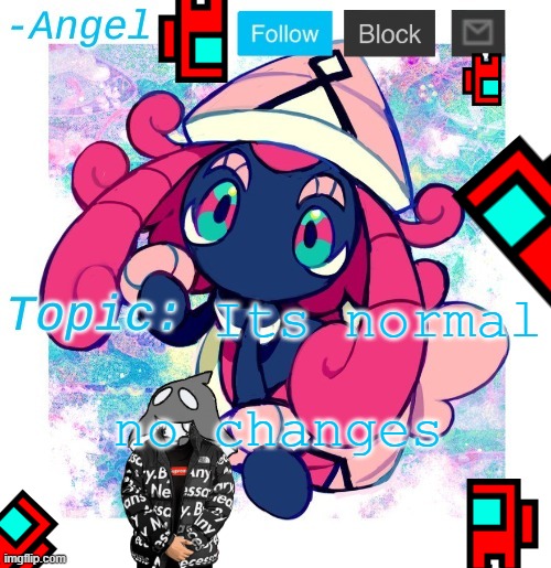 Its a normal boring day | no changes; Its normal | image tagged in angel's tapu lele temp | made w/ Imgflip meme maker