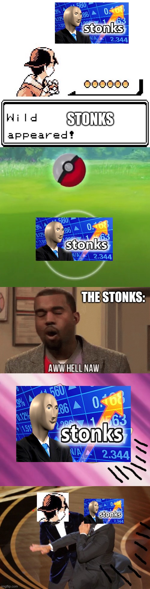 long meme (took me a lot of time to make) |  STONKS; THE STONKS: | image tagged in stonks,funny,pokemon,fun | made w/ Imgflip meme maker